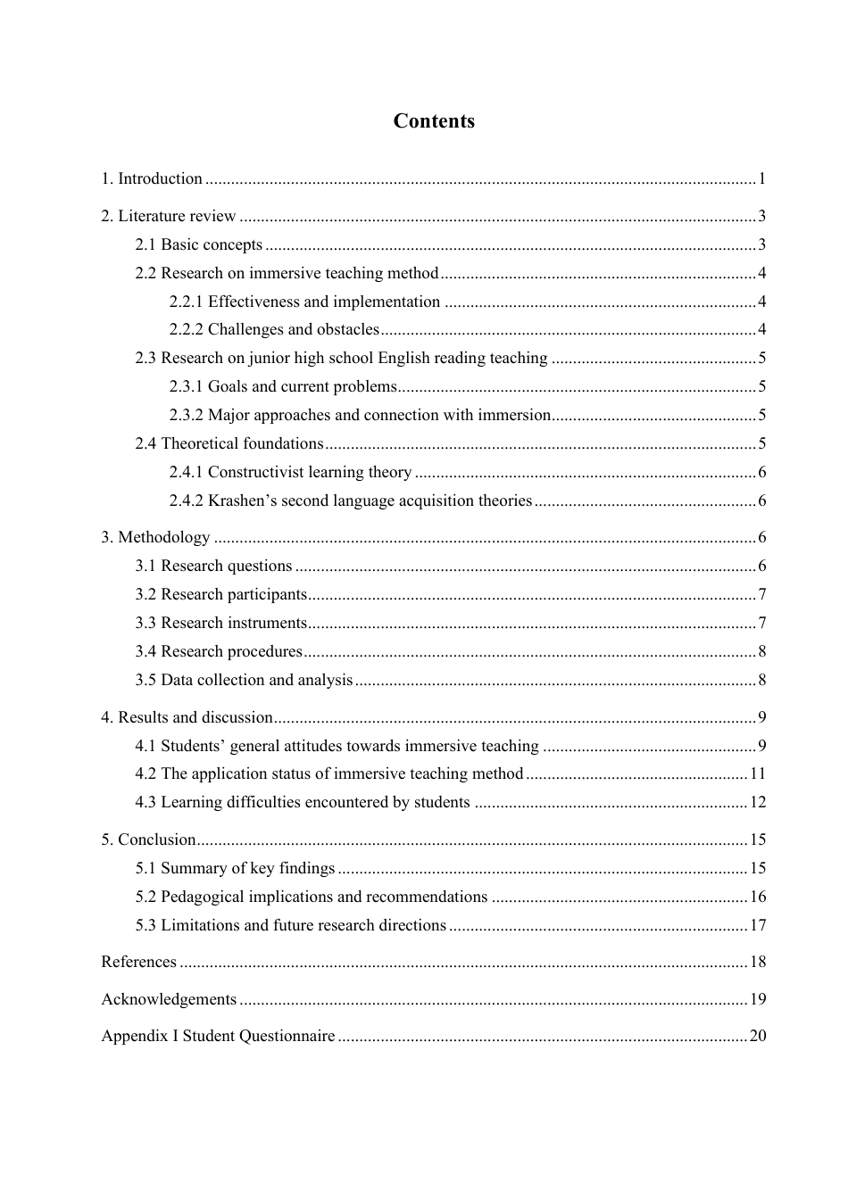 26年WP李嘉豪_2204014209.pdf 标题：沉浸式教学法在初中英语阅读教学中的应用调查——以保定市某中学为例-约43407字符.pdf_第3页