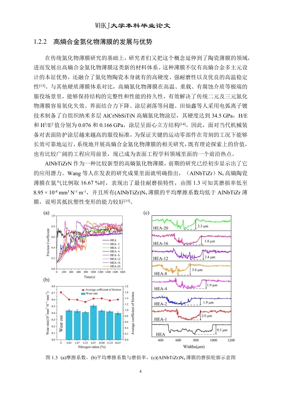 26年WP机械电子工程 基于曲面响应法的AlNbTiZr高熵合金氮化物薄膜的工艺优化与性能6.91-AI18.74-约24342字符-全日制.pdf_第8页
