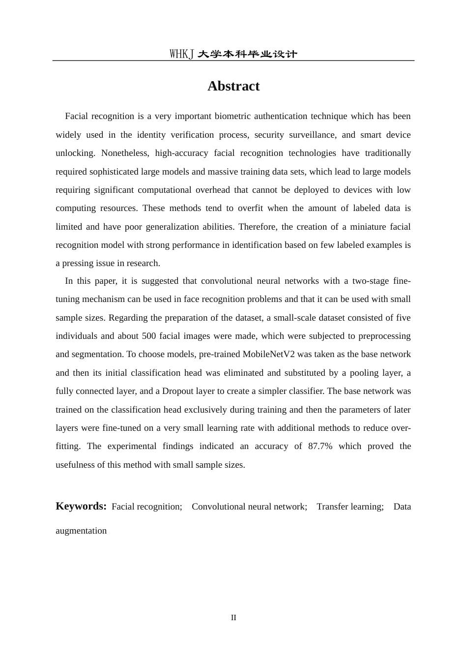 26年WP电子科学与技术 基于卷积神经网络的人脸识别与分析8.02-AI22.07全日(17195字).docx_第2页