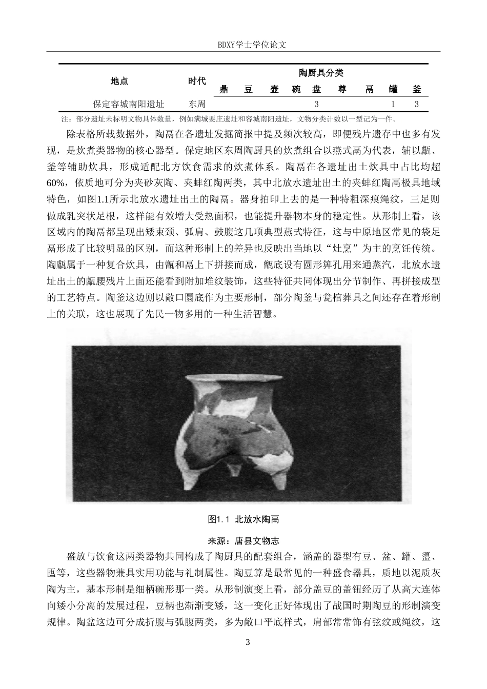 26年WP文物与博物馆学 保定地区出土东周时期陶厨具研究0.87-AI9.31(19015字).doc_第7页
