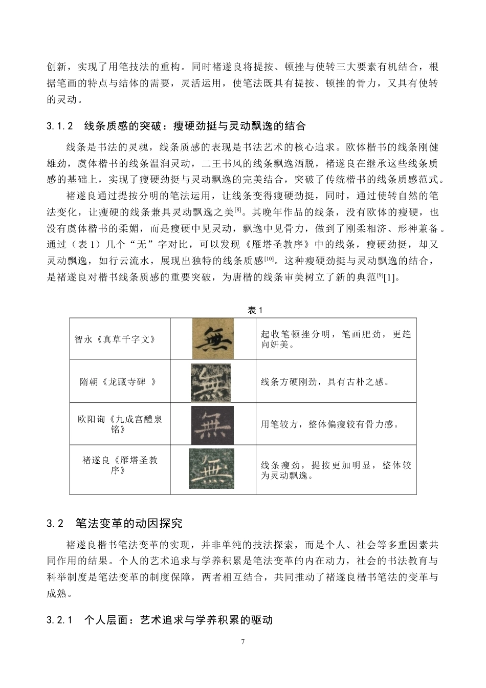 26年WP书法学 褚遂良楷书笔法变革研究2.46-AI16.39全日制(11126字).docx_第10页
