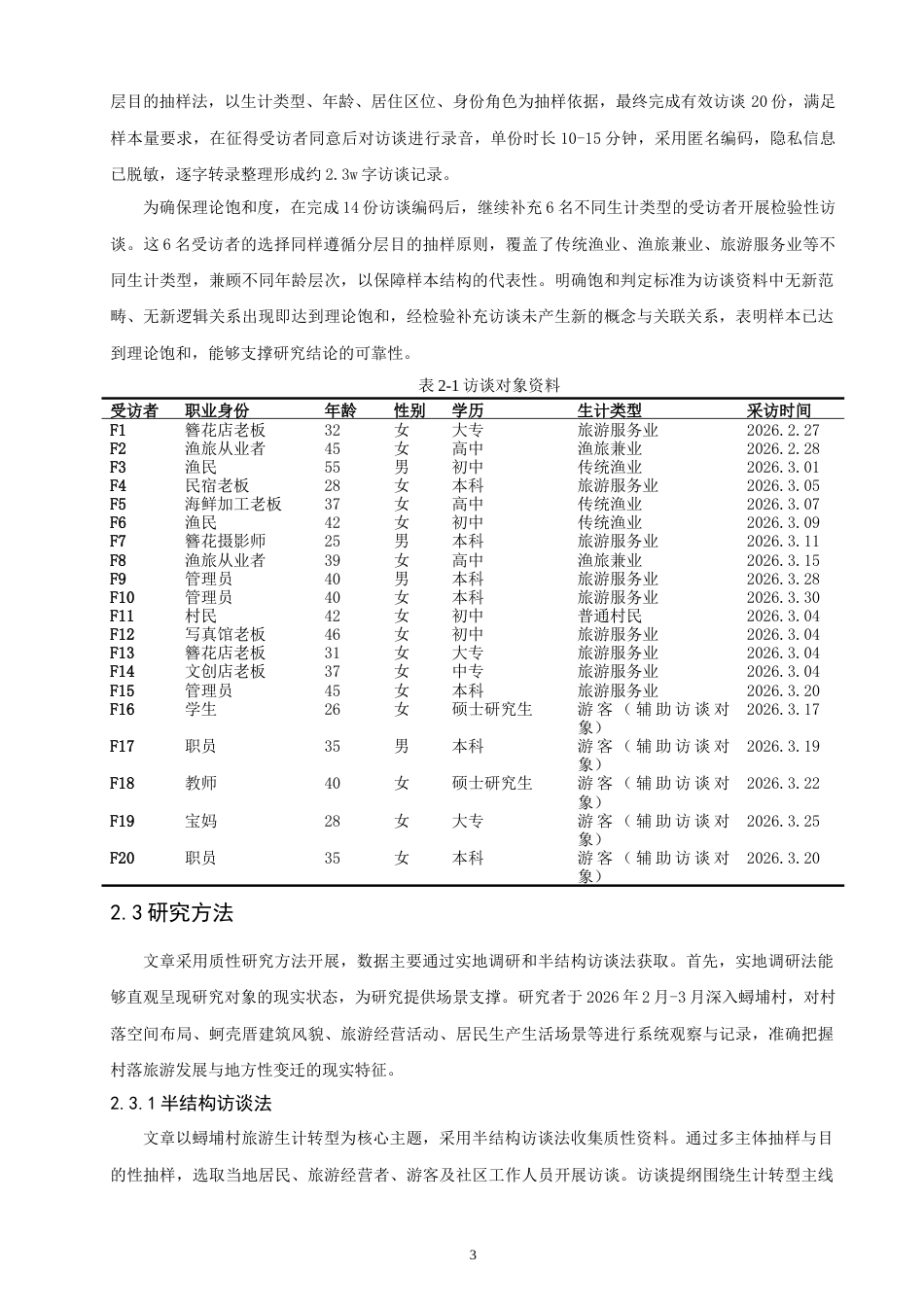 26年 地理科学 旅游生计转型对传统聚落地方性的影响研究——以蟳埔村为例终稿：(19437字).doc_第6页
