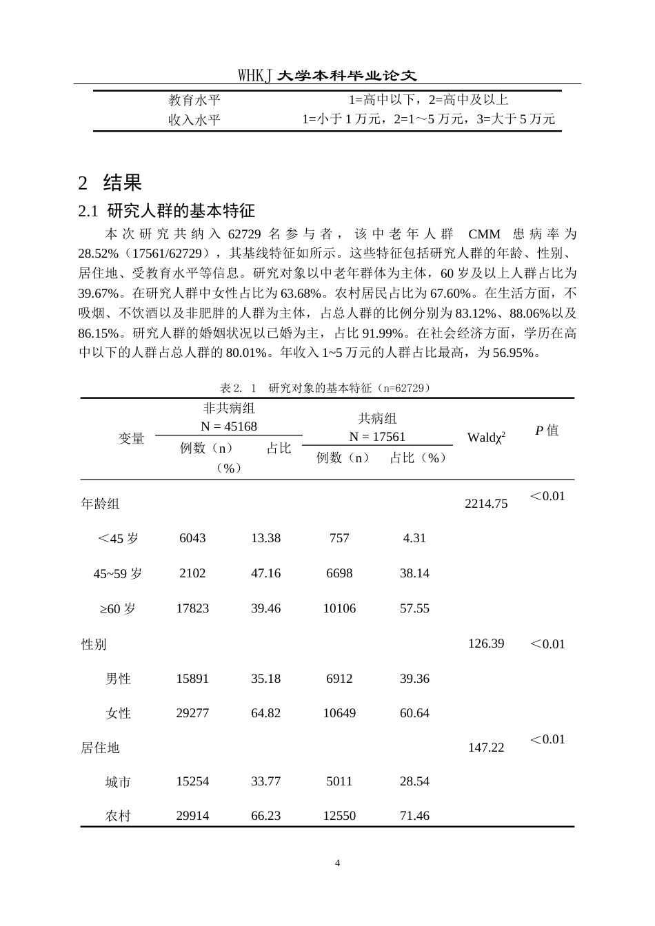 26年WP预防医学 湖北省中老年人群心血管代谢性共病流行特征及影响因素分析13.22-AI12.31_1(15095字).doc_第8页