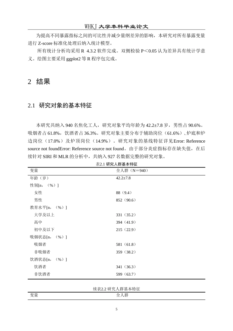 26年WP预防医学 焦炉工多环芳烃和金属共暴露对炎症指标影响的关联研究15.53-AI53.9_1(13148字).doc_第10页