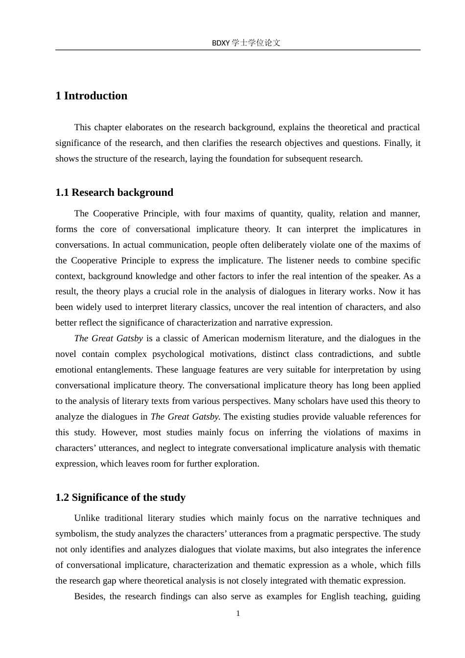 26年WP英语 会话含义理论下《了不起的盖茨比》中的人物对白分析Analysis of Dialogues in 8.69-AI21.33(9513字).doc_第6页
