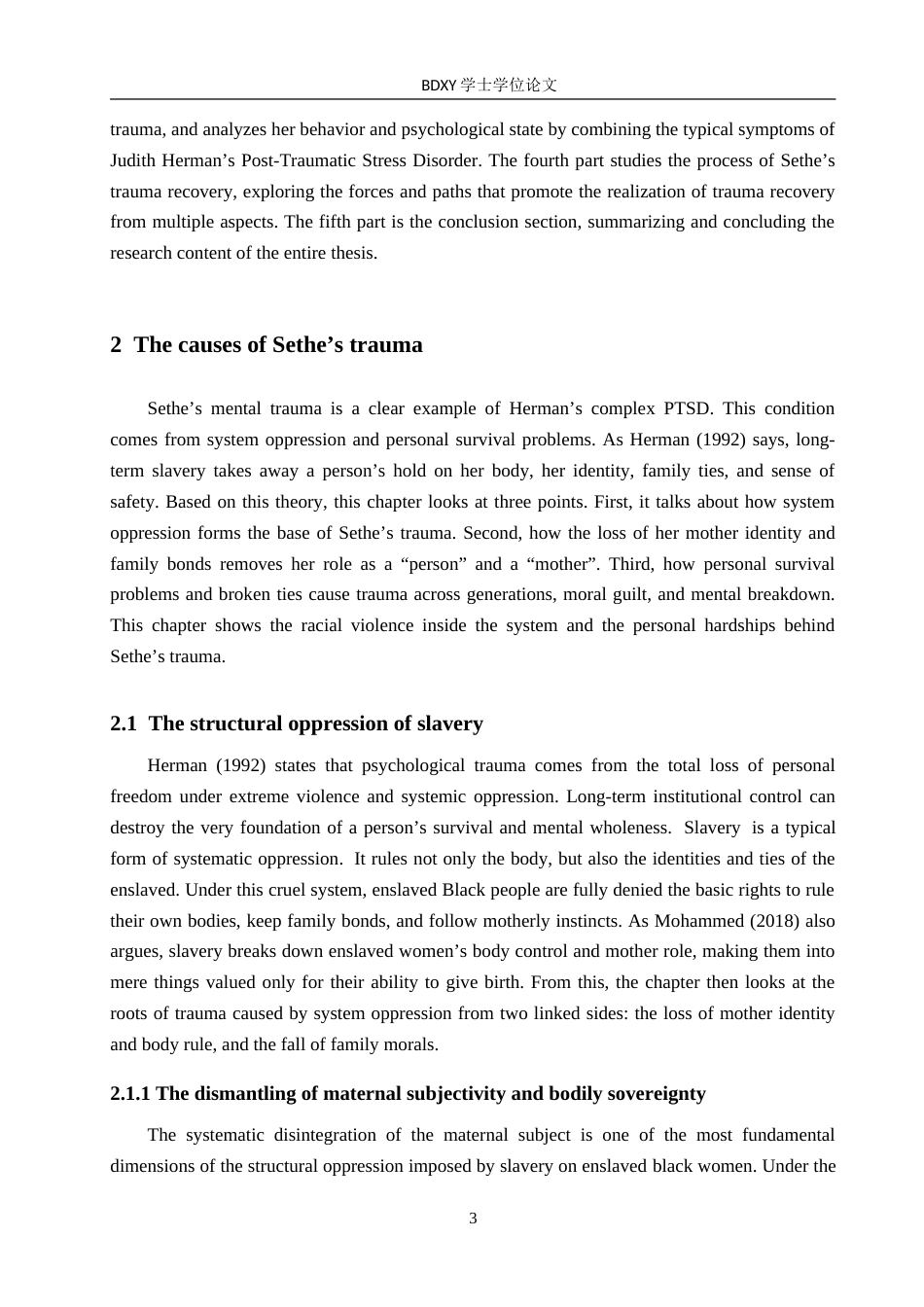 26年WP英语 创伤理论视角下《宠儿》中塞丝的创伤与复原分析Analysis of Sethe's Trauma and Recovery in Beloved from the Perspective of Trauma Theory8.08-AI15.65(11720字).doc_第6页