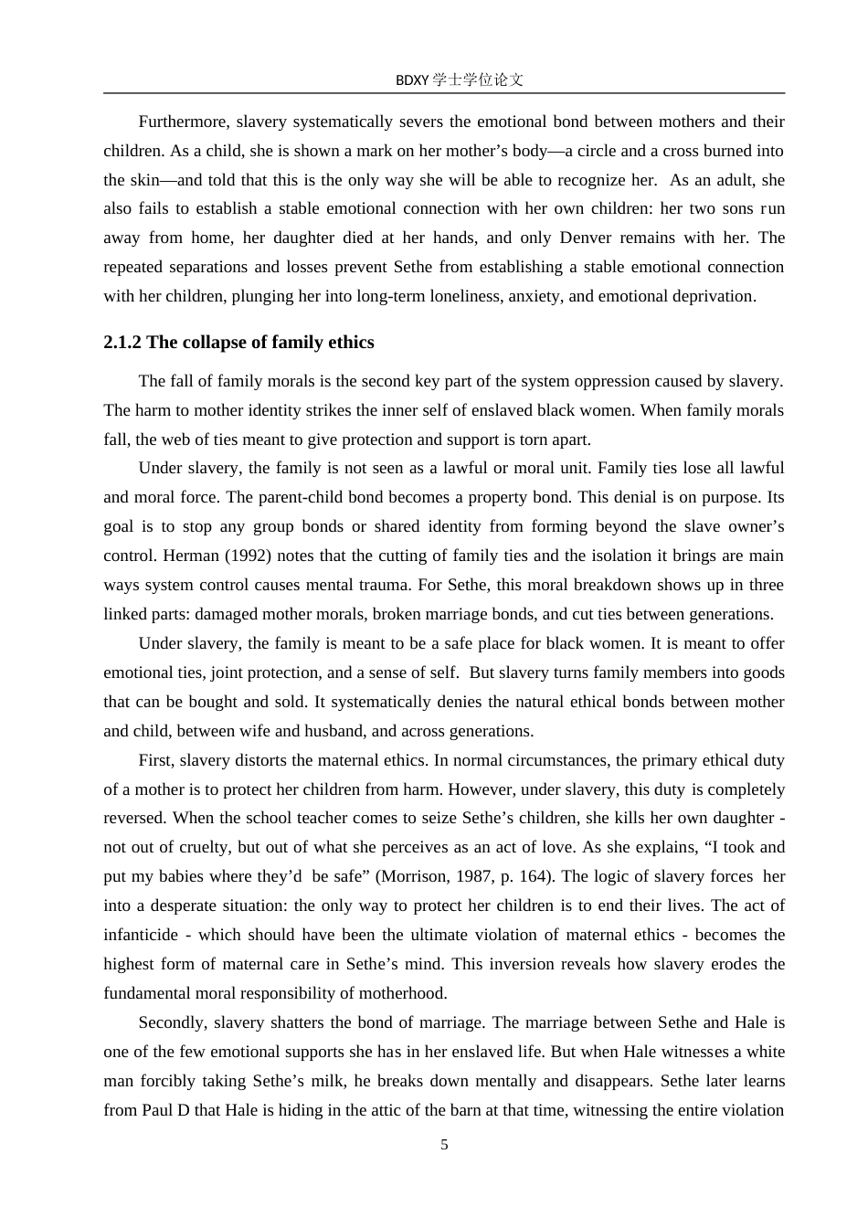 26年WP英语 创伤理论视角下《宠儿》中塞丝的创伤与复原分析Analysis of Sethe's Trauma and Recovery in Beloved from the Perspective of Trauma Theory8.08-AI15.65(11720字).doc_第8页