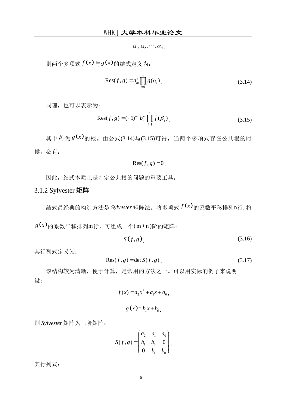26年WP信息与计算科学 关于多项式的结式与判别式的研究4.61-AI11.72_1全日(8609字).docx_第10页