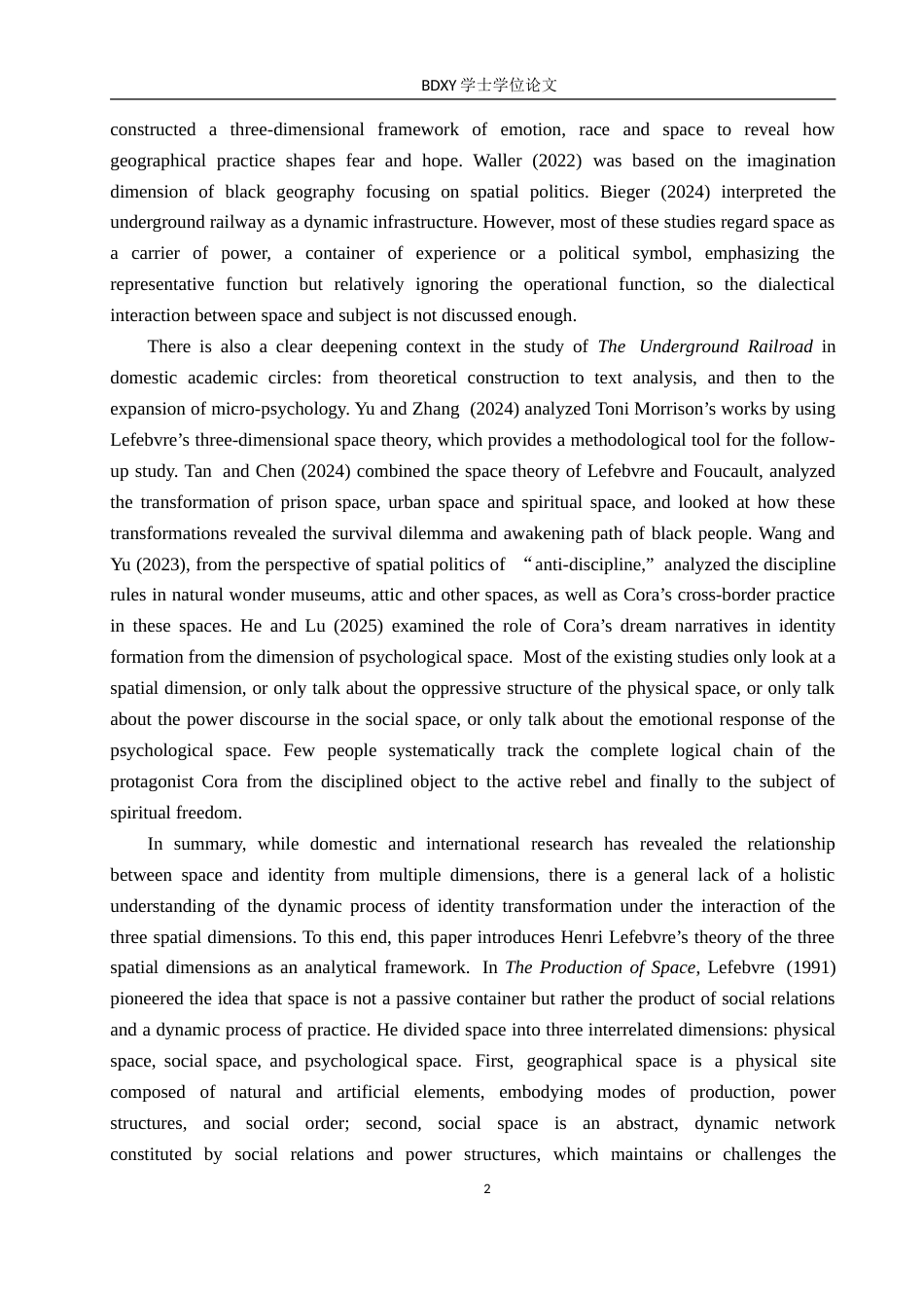 26年WP英语 空间叙事视野下《地下铁道》中科拉的身份蜕变分析 formation in The Underground Railroad from the Perspective of the Spatial Theory2.3-AI15.57(11264字).doc_第6页