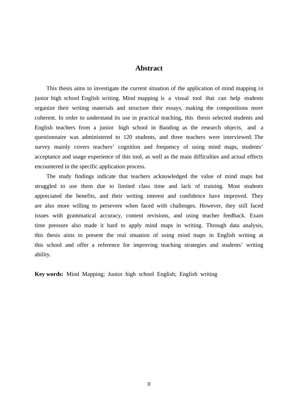 26年WP英语 思维导图辅助初中英语写作的应用现状调查研究——以保定市某中学为例-全日制(9525字).doc_第2页