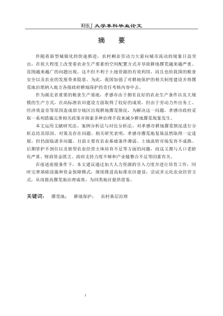 26年WP行政管理 湖北省孝感市撂荒地治理现状与对策研究8.45-AI16.3全日(23713字).docx