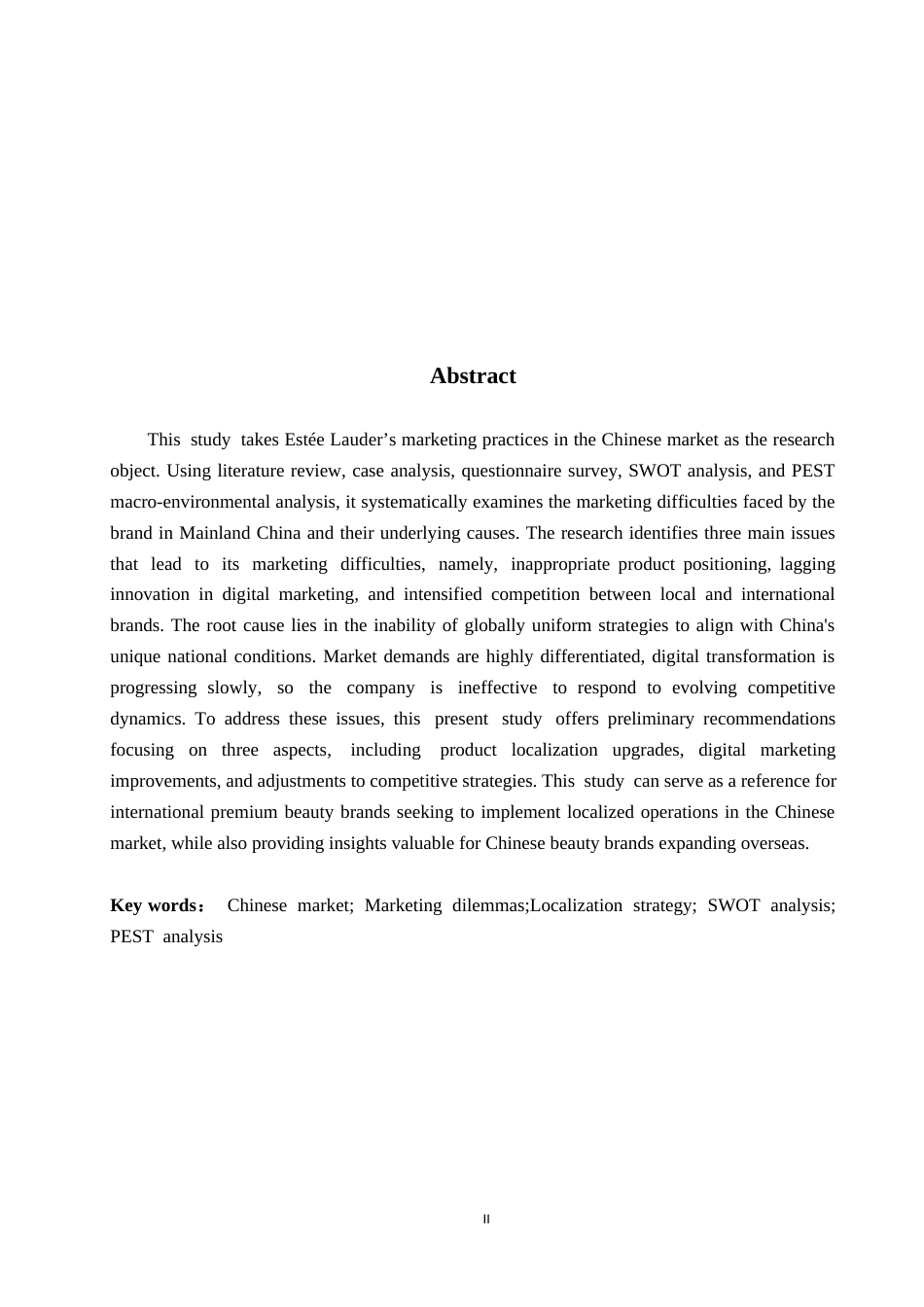 26年WP商务英语 雅诗兰黛在中国市场营销困境案例分析 Case Analysis of the Marketing Dilemmas of Estée Lauder in the Chinese Market0.85-AI9.8全日制(14449字).docx_第3页