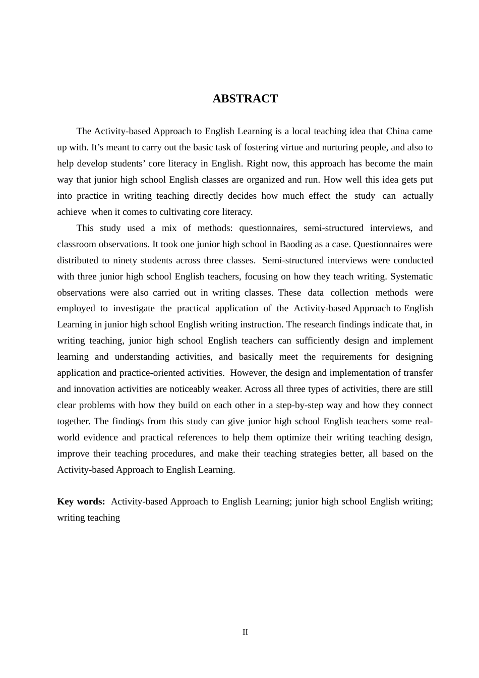 26年WP英语 英语学习活动观在初中英语写作教学中的应用调查研究——以保定市某中学为例A Study on the Application of Activity-based Approac 5.14-AI25.9(15833字).doc_第2页