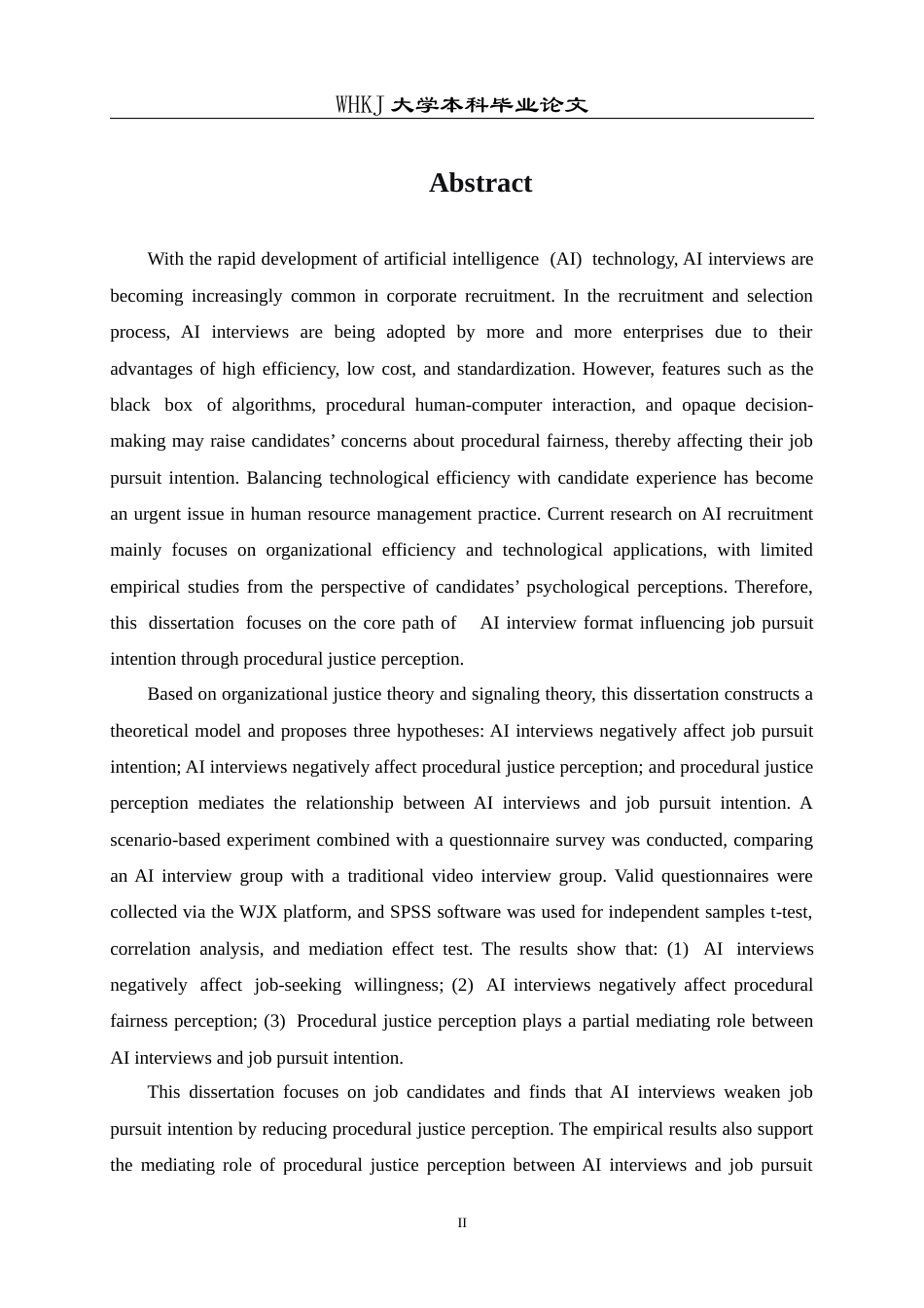26年WP人力资源管理 AI面试对候选人公平感知和求职意愿影响研究12.44-AI14.67_1全日(17922字).docx_第3页